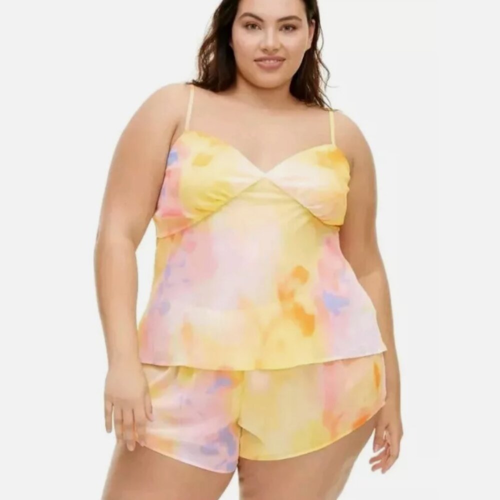 NWT Satin Cami and Shorts Sunset Pajama Set - DVF for Target